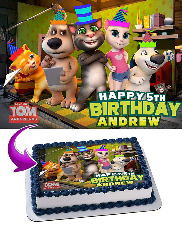 Talking Tom Edible Cake Toppers