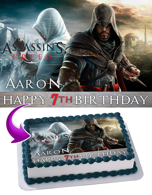 Assassins Creed Edible Cake Toppers