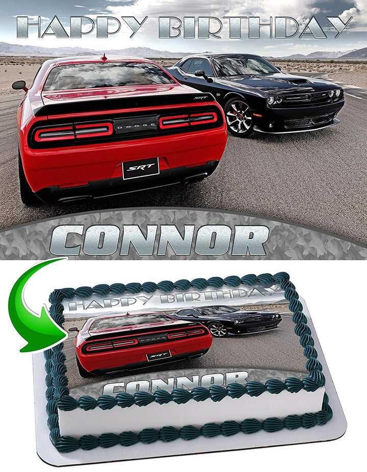 Dodge Challenger Edible Cake Toppers