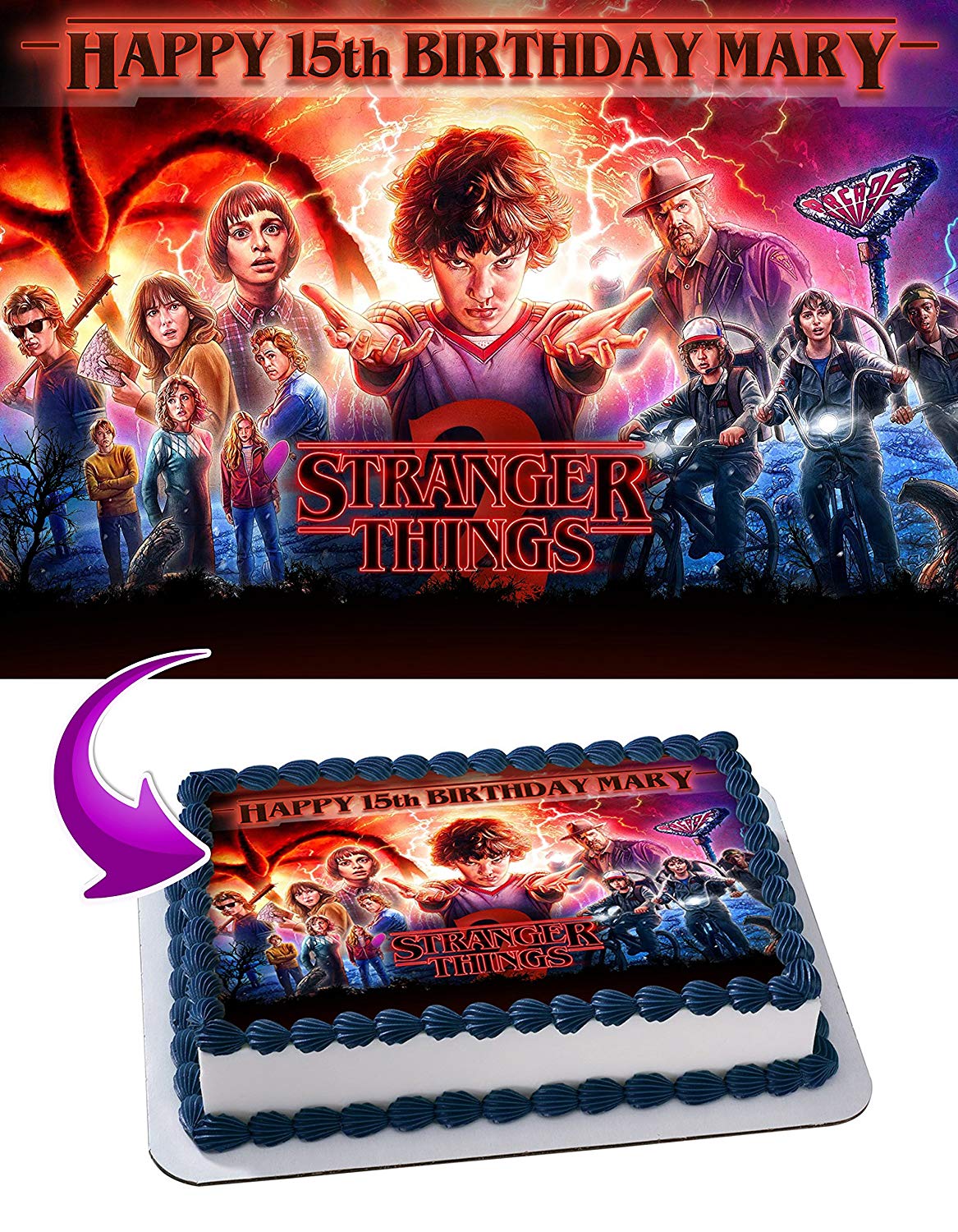 Stranger Things Edible Cake Toppers – Ediblecaketopper