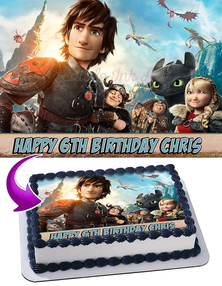 How to Train Your Dragon Edible Cake Toppers