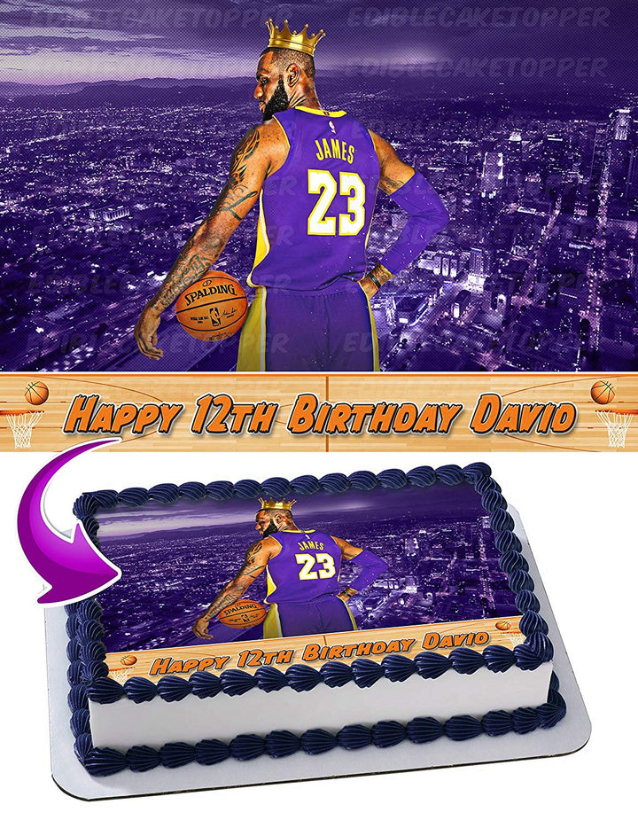 Lebron James Los angeles Lakers Edible Cake Toppers