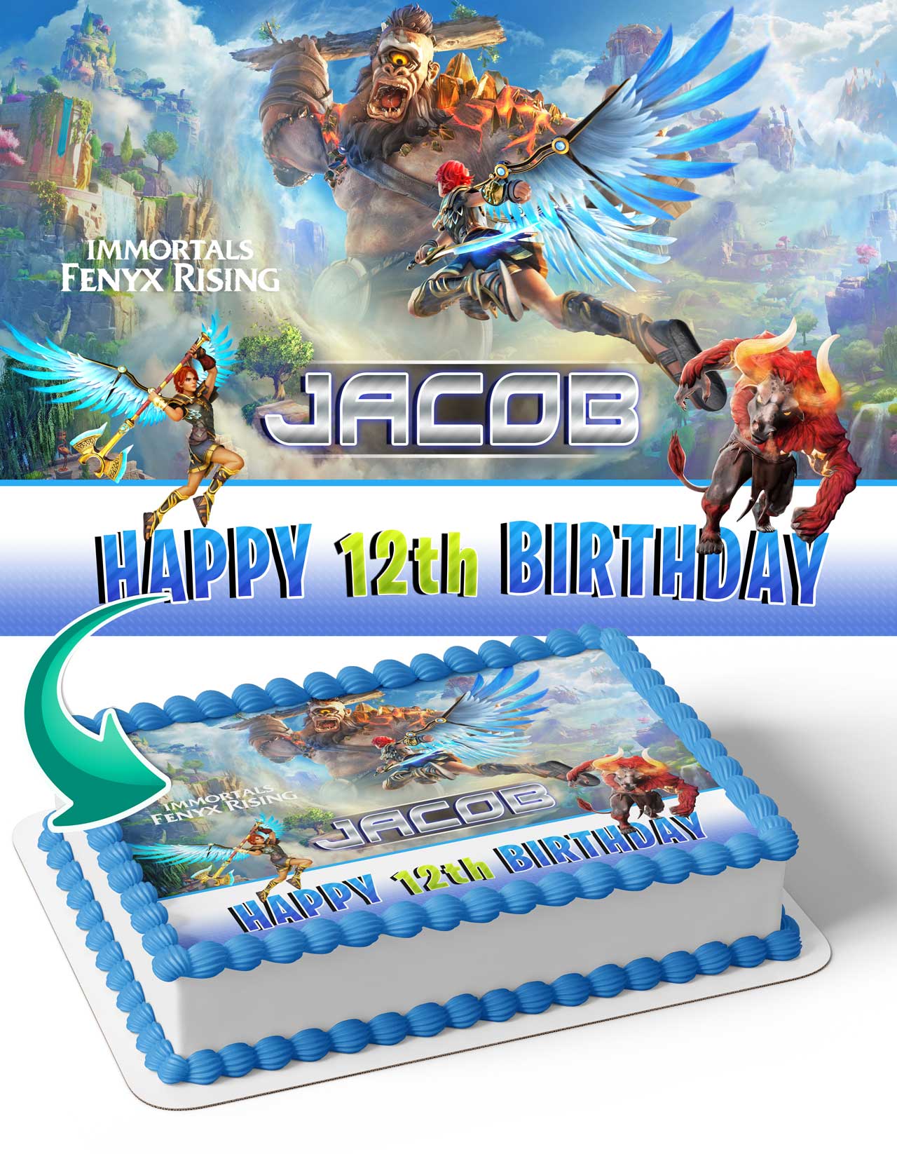 Immortals Fenyx Rising Edible Cake Toppers – Ediblecaketopper