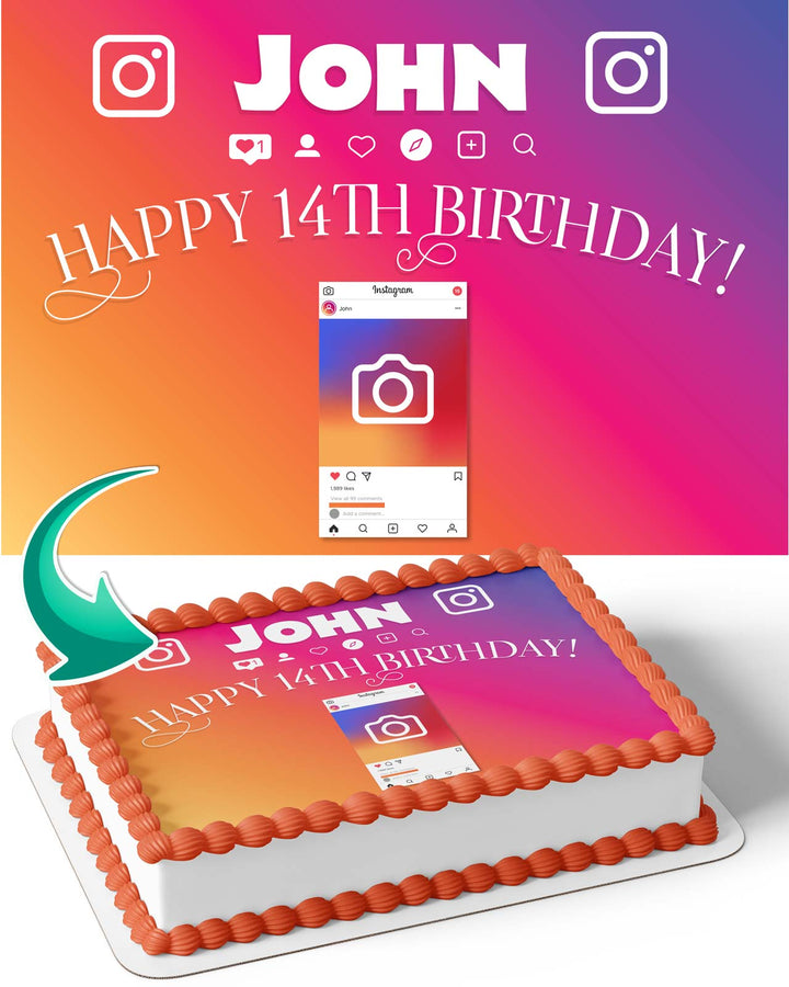 Instagram Edible Cake Toppers