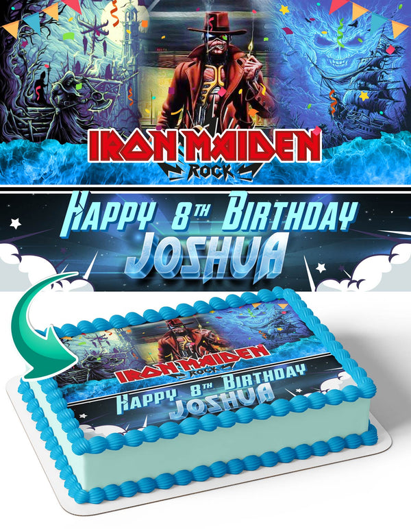 Iron Maiden Rock Band Edible Cake Toppers