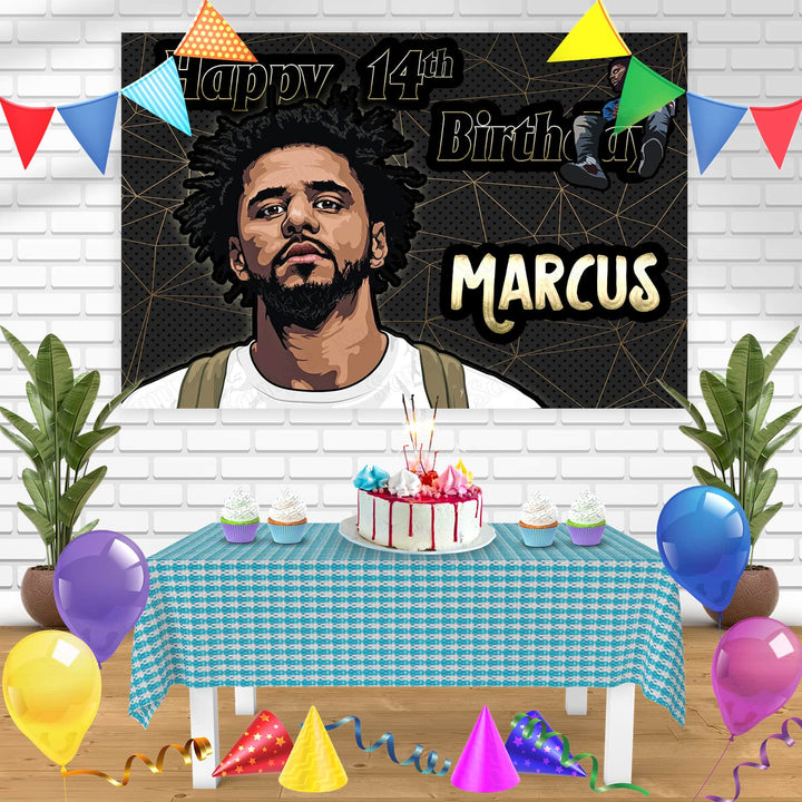 J Cole Bn Birthday Banner Personalized Party Backdrop Decoration