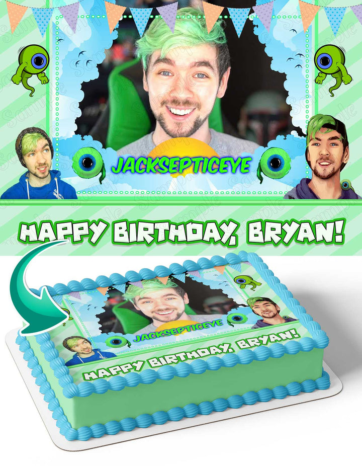 Jacksepticeye Youtuber Edible Cake Toppers