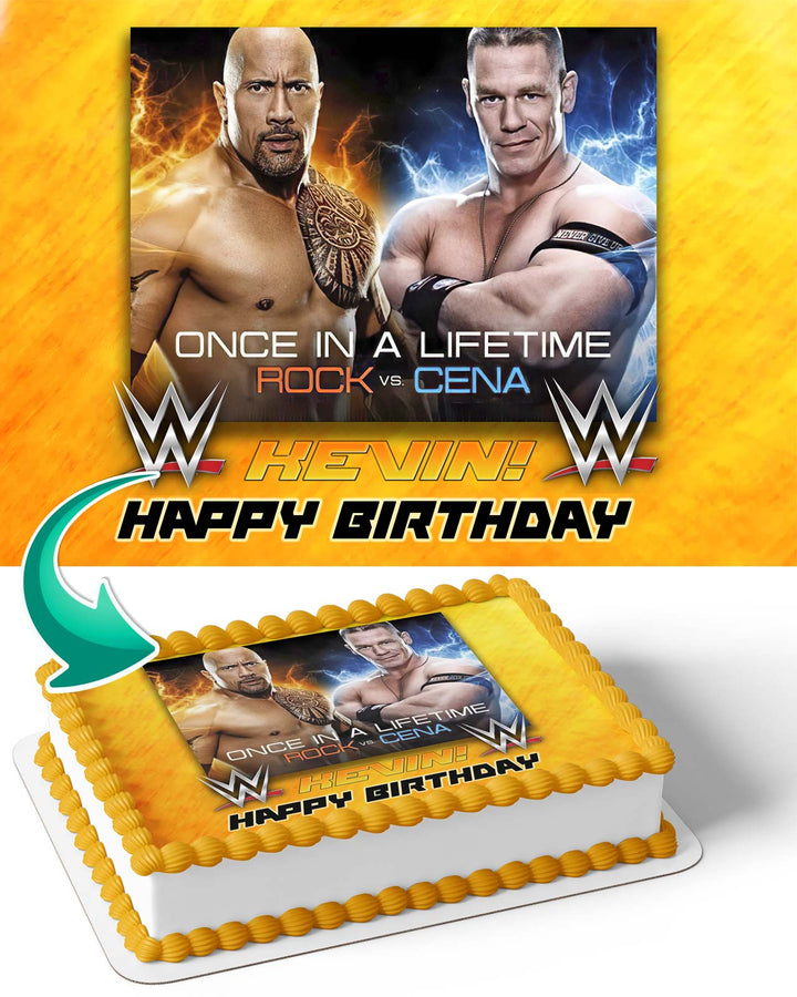 John Cena vs The Rock Edible Cake Toppers