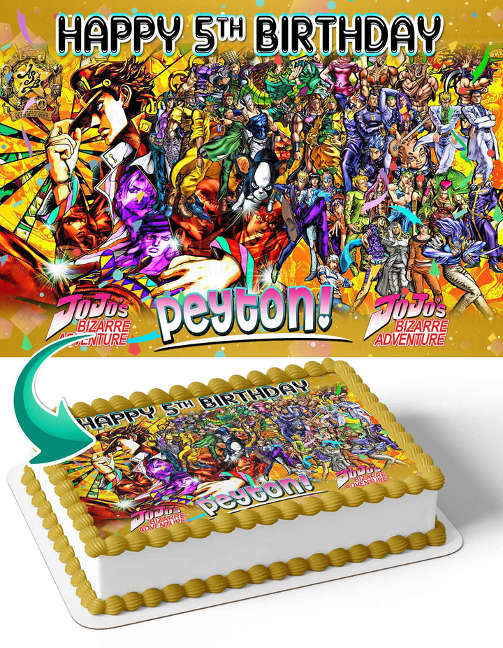 Jojos Bizarre Adventure Edible Cake Toppers