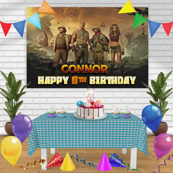 JUMANJI Birthday Banner Personalized Party Backdrop Decoration