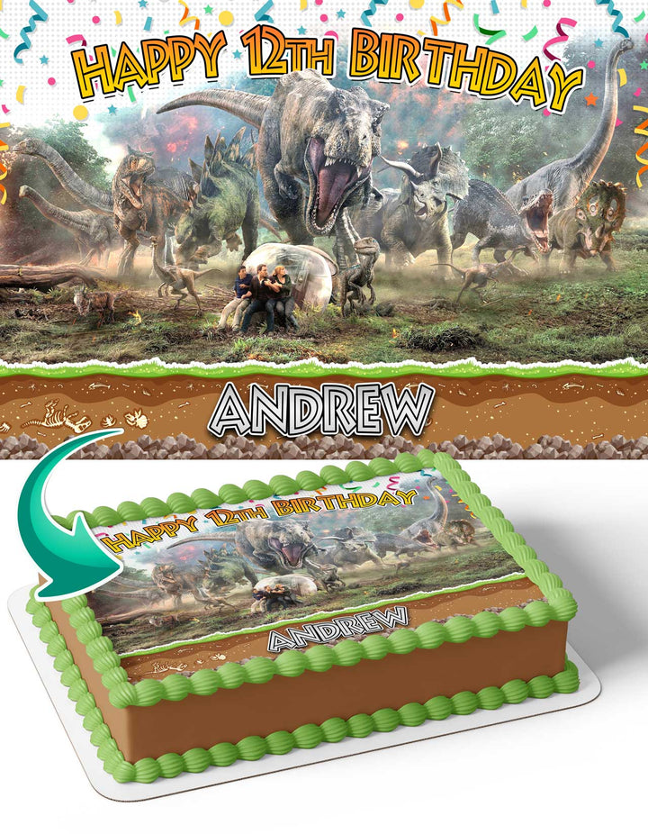 Jurassic World JW Edible Cake Toppers