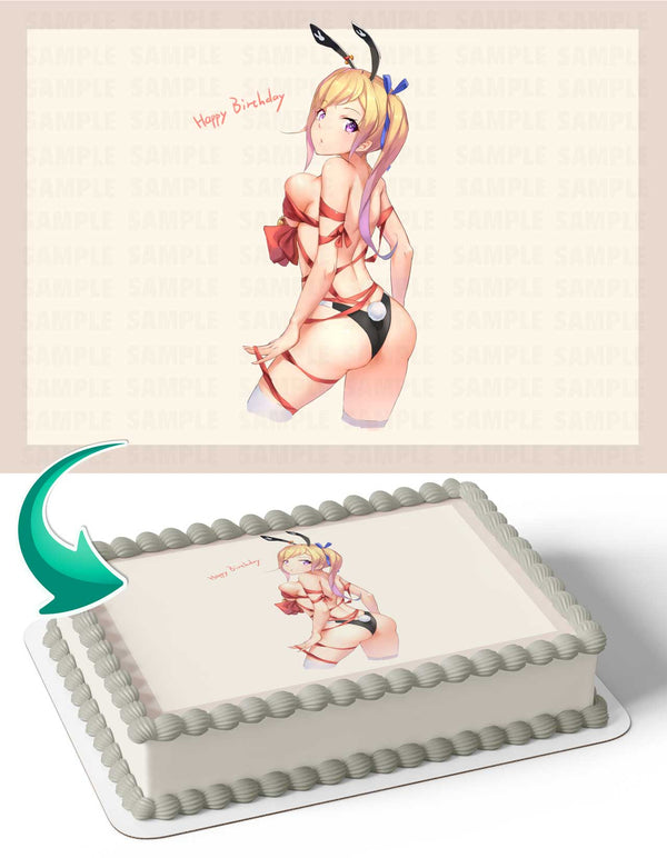 Kawakami no Phantom World Anime Sexy Birthday Edible Cake Toppers