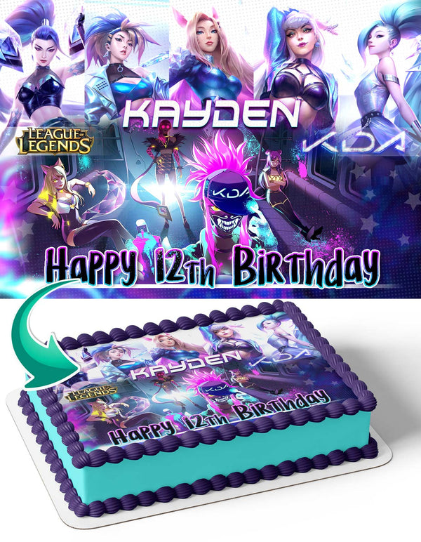 KDA League of Legends Edible Cake Toppers