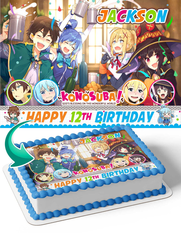 Konosuba KA Edible Cake Toppers