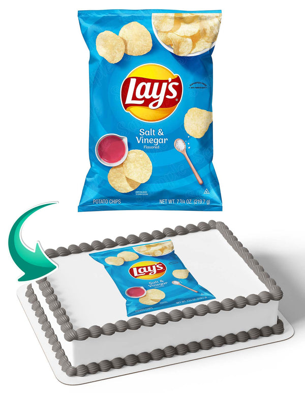 LAYS Salt Vinegar Potato Chips Cake Deco Edible Cake Toppers