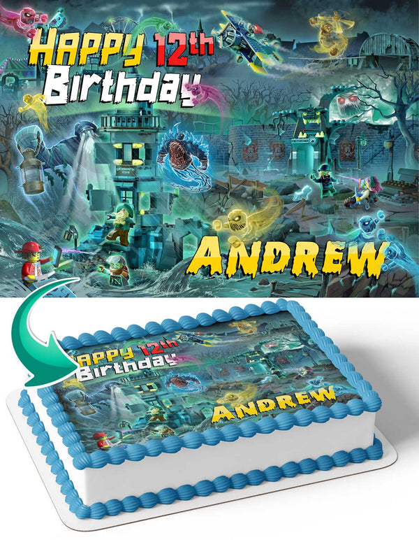 LEGO Hidden Side Ghost Hunt Halloween Edible Cake Toppers