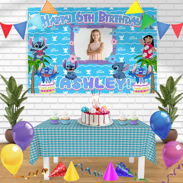 Lilo and Stitch Frame Birthday Banner Personalized Party Backdrop Decoration