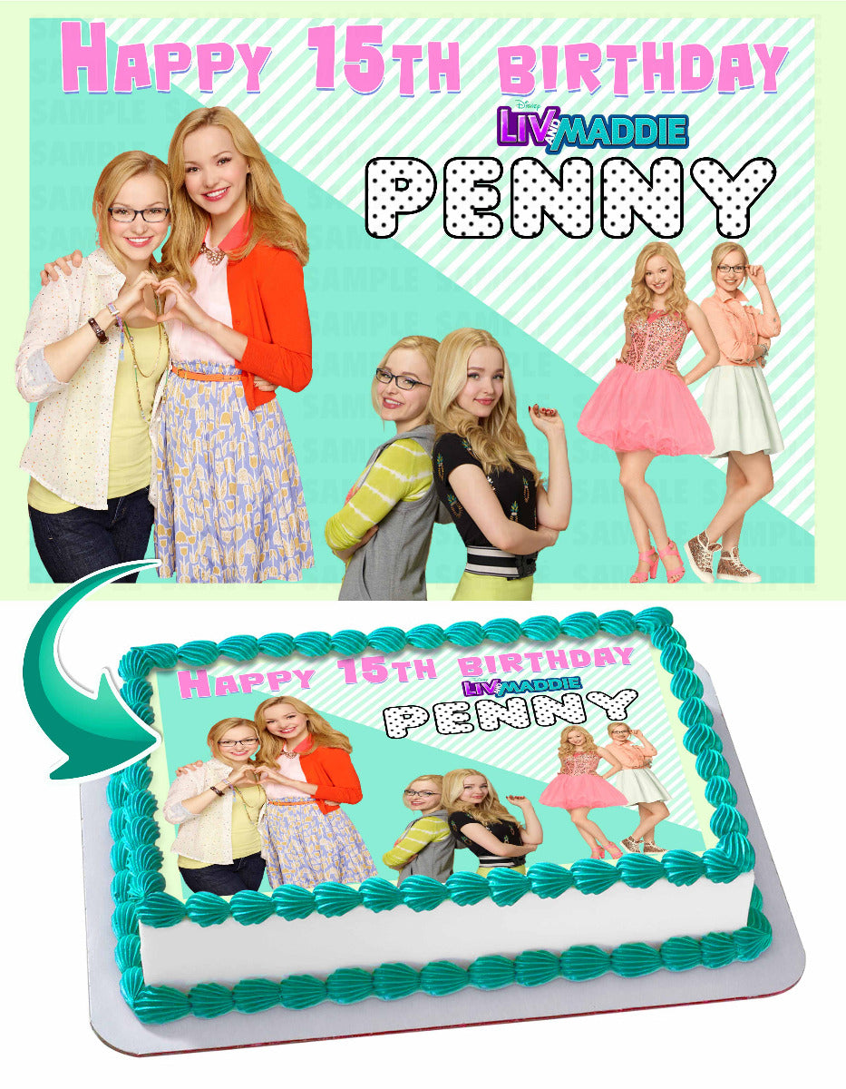 Liv and Maddie Edible Cake Toppers – Edible Cake Topper Corp