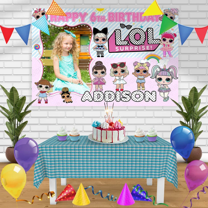 LOL Surprise Frame V1 Birthday Banner Personalized Party Backdrop Decoration