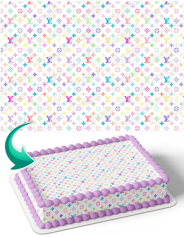 Louis Vuitton Og Color Girl Wrap Edible Cake Toppers
