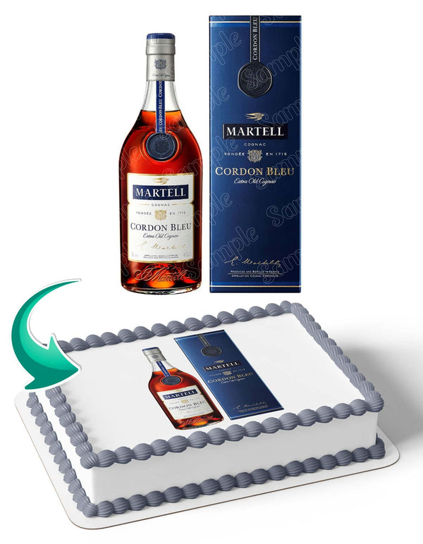 Martell Cordon Bleu XO Cognac Cake Deco Edible Cake Toppers