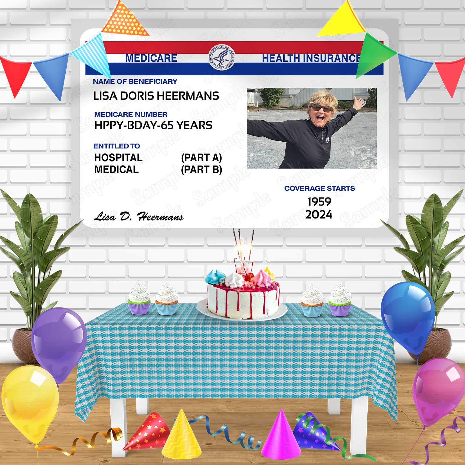 Insurance Photo Frame Medicare Health Insurance Card Frame Photo Bn Birthday Banner Personal ...