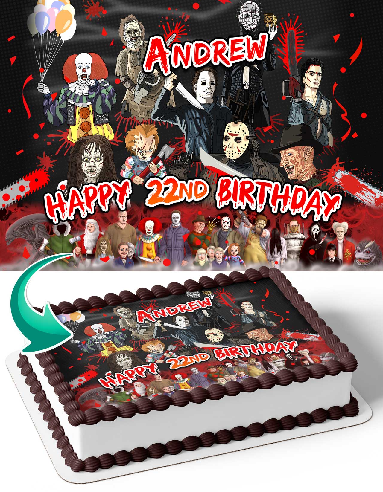 Jason Topper Michael Myers Leatherface Freddy Krueger Jason Voorhees Texas Chain ...