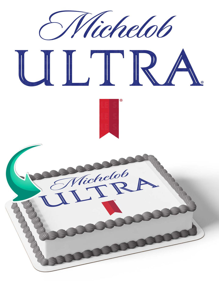 Michelob Ultra Beer Edible Cake Toppers