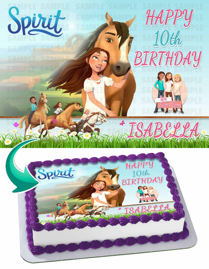 Spirit Riding Free Edible Cake Toppers