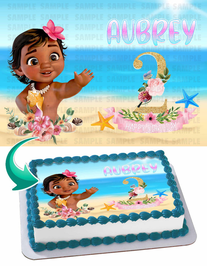 Baby Moana Edible Cake Toppers