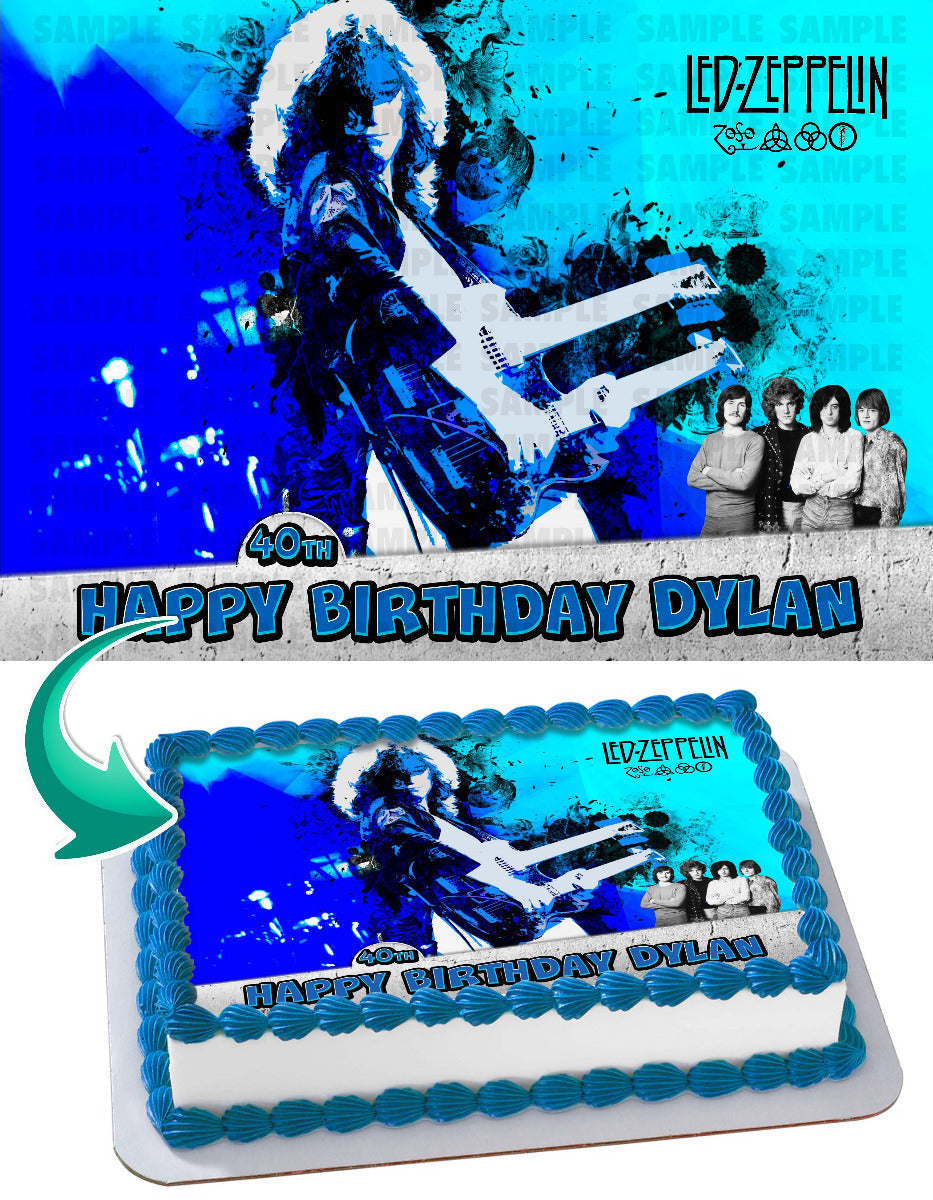 Led Zeppelin Band Edible Cake Toppers – Ediblecaketopper