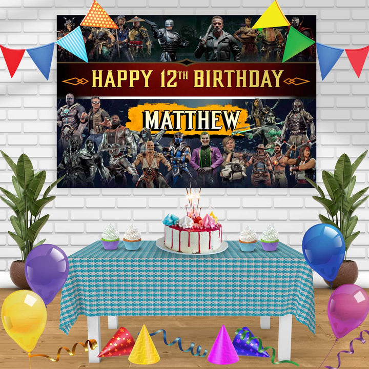Mortal combat aftermath Birthday Banner Personalized Party Backdrop Decoration