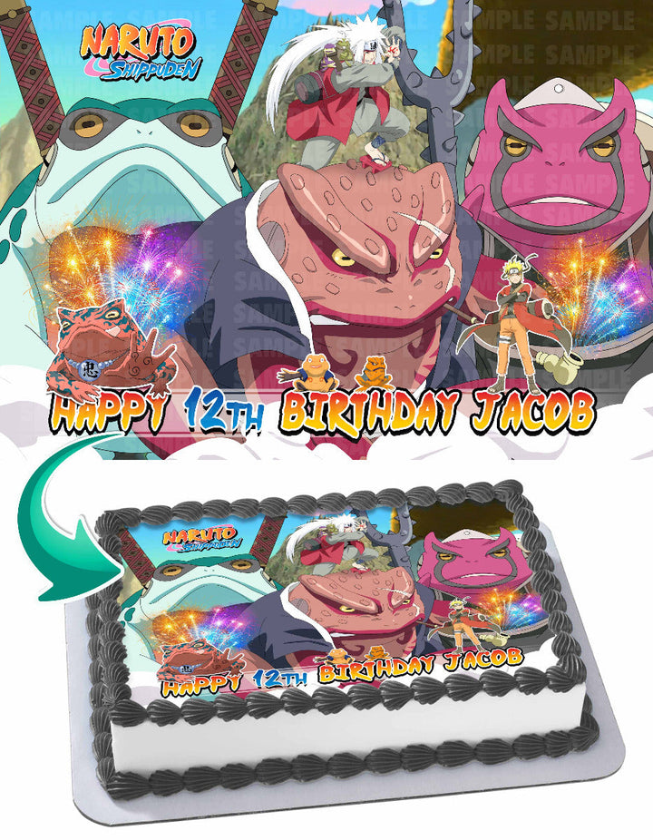 Naruto Shippuden Jiraiya Toads Edible Cake Toppers