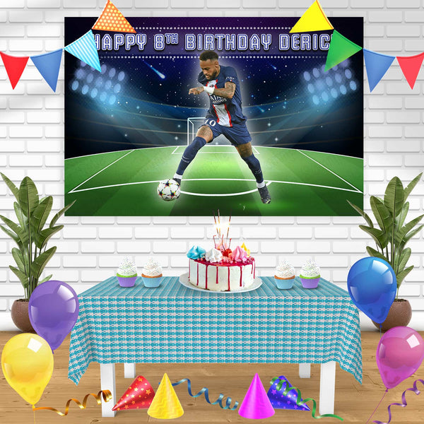 Neymar Star Soccer Bn Birthday Banner Personalized Party Backdrop Decoration