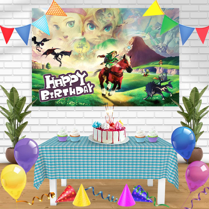 Nintendo The Legend of Zelda Bn Birthday Banner Personalized Party Backdrop Decoration