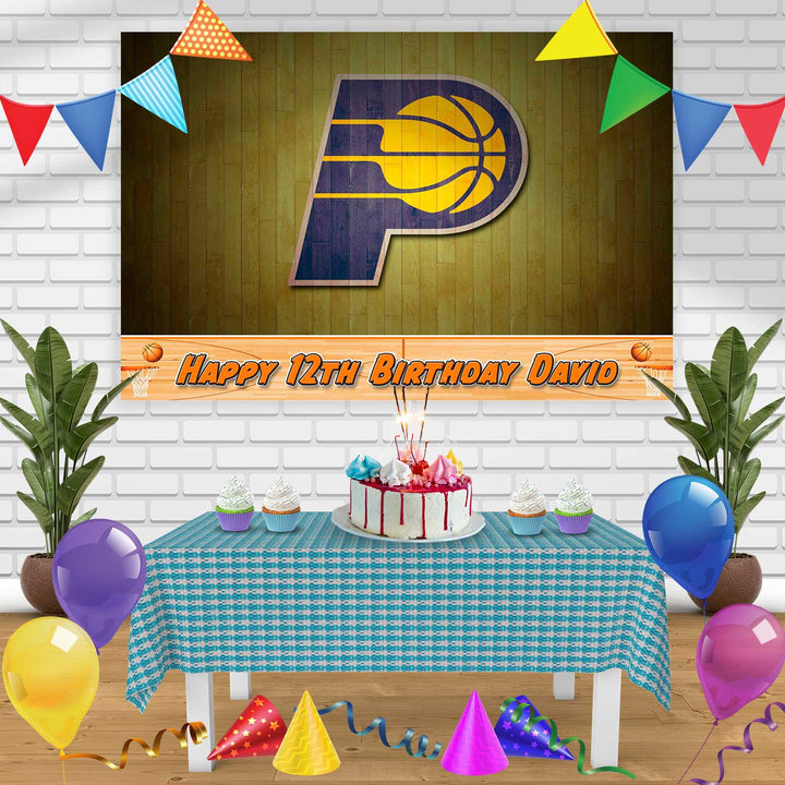 PACERS Birthday Banner Personalized Party Backdrop Decoration