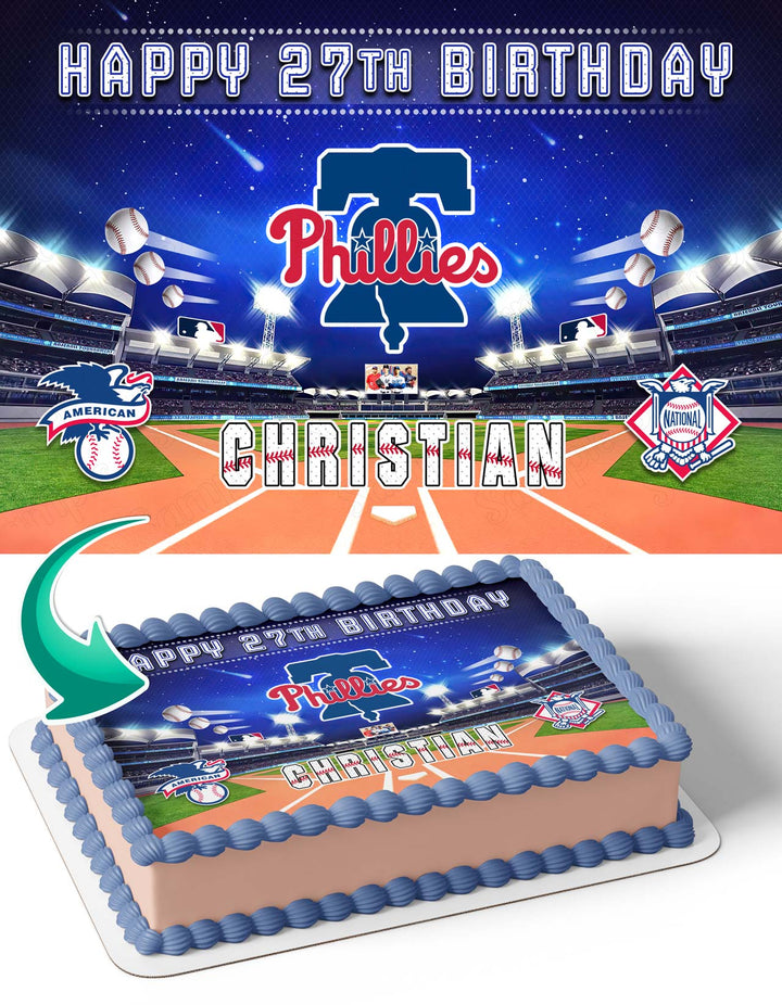 Philadelphia Phillies Baseball Edible Cake Toppers
