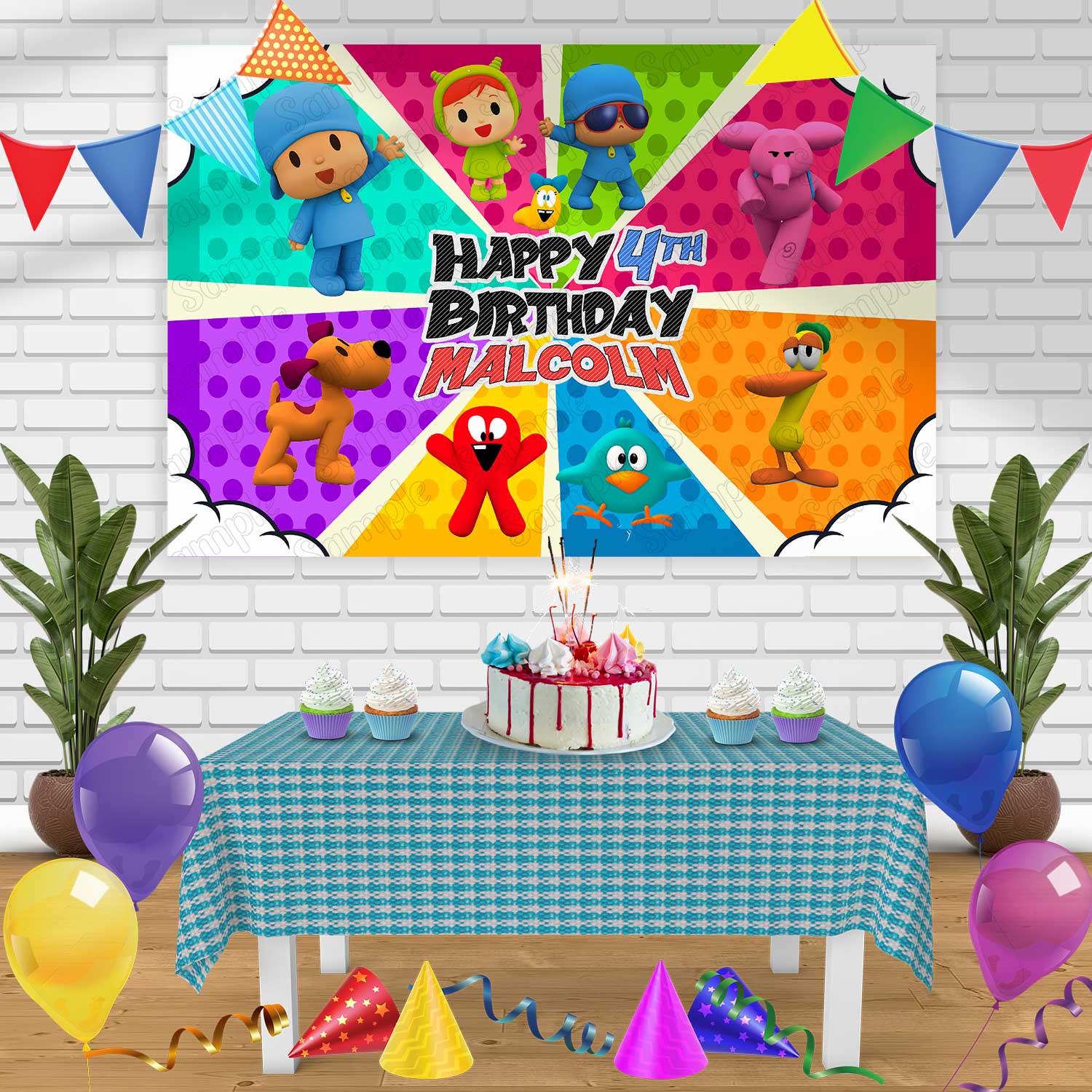 Treasures Gifted Officially Licensed Pocoyo Party Supplies - 12in Latex