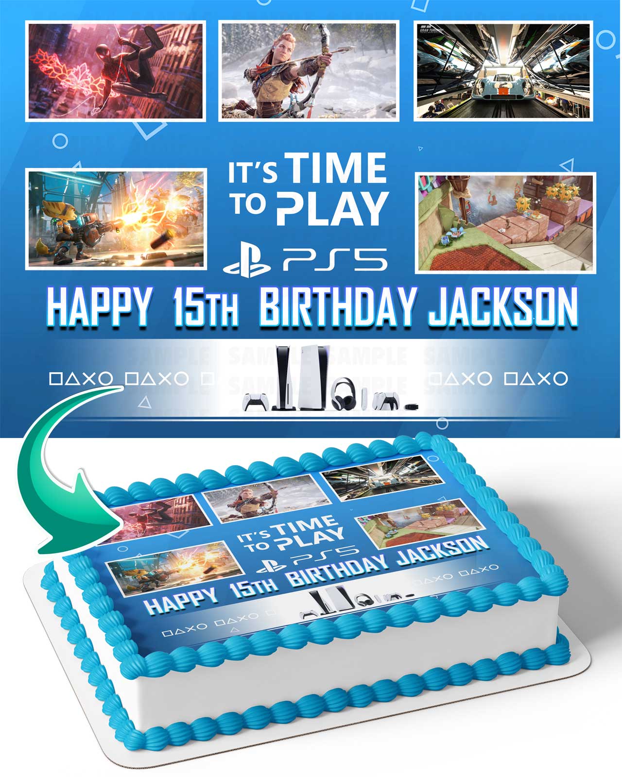 Topper Ps5 PS5 Playstation 5 Edible Cake Toppers – Ediblecaketopper