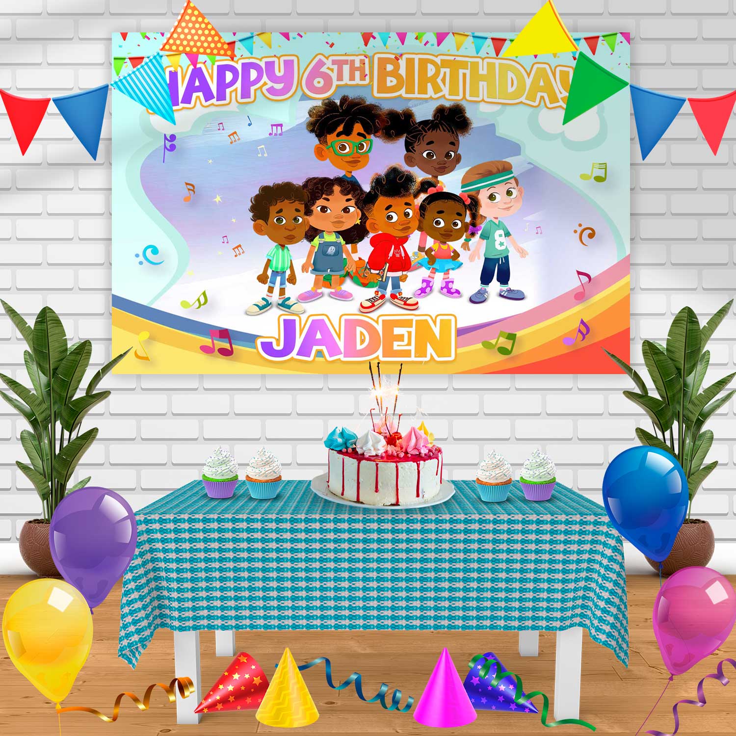 Rise Up Sing Out Birthday Banner Personalized Party Backdrop Decoratio ...