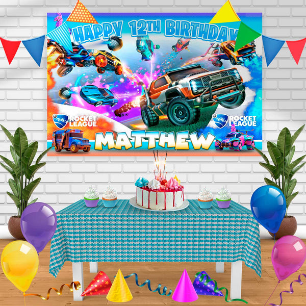 Rocket League Llama Rama 2021 Birthday Banner Personalized Party Backdrop Decoration