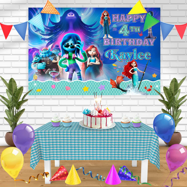 Ruby Gillman Teenage Kraken KJL Bn Birthday Banner Personalized Party Backdrop Decoration