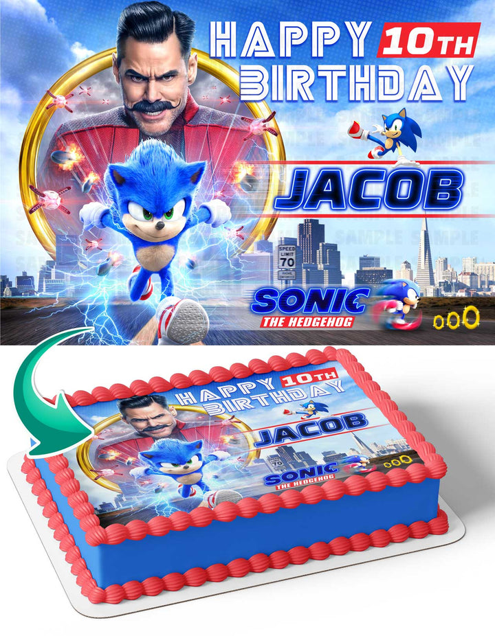 Sonic the Hedgehog Edible Cake Toppers