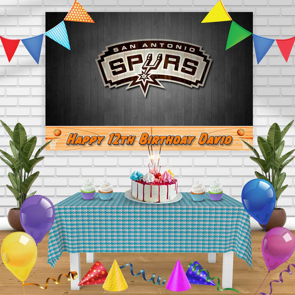 SPURS Birthday Banner Personalized Party Backdrop Decoration