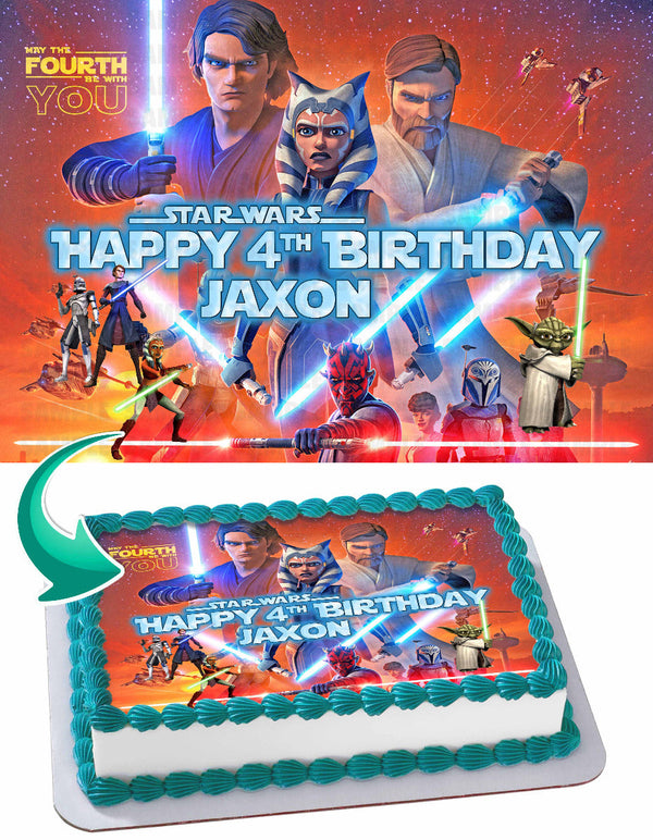 Star Wars The Clone Wars Edible Cake Toppers