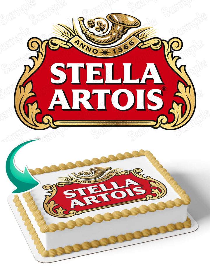 Stella Artois Beer SA Edible Cake Toppers