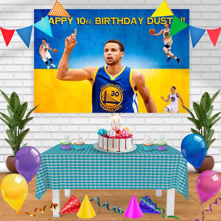 Stephen curry Birthday Banner Personalized Party Backdrop Decoration
