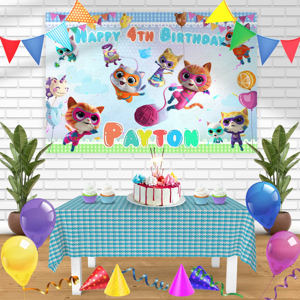 Super Kitties Disney Bn Birthday Banner Personalized Party Backdrop Decoration