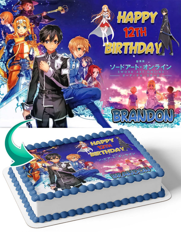 Sword Art Online Edible Cake Toppers