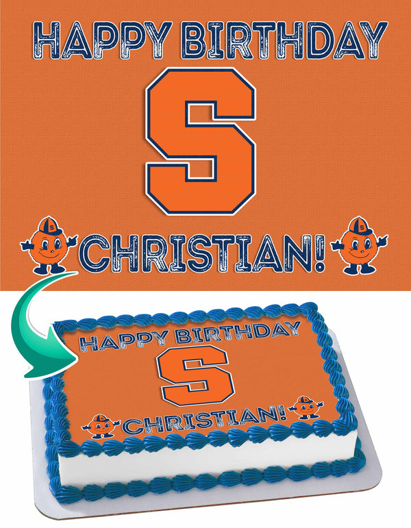 Syracuse Orange Edible Cake Toppers